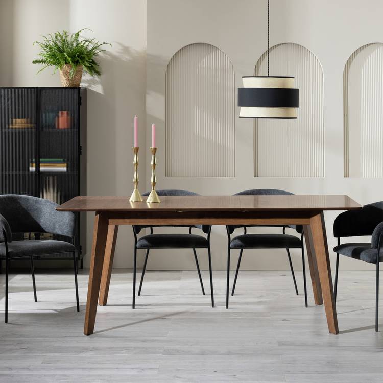 Habitat Callan Extending Wood Veneer 4-6 Seater Dining Table