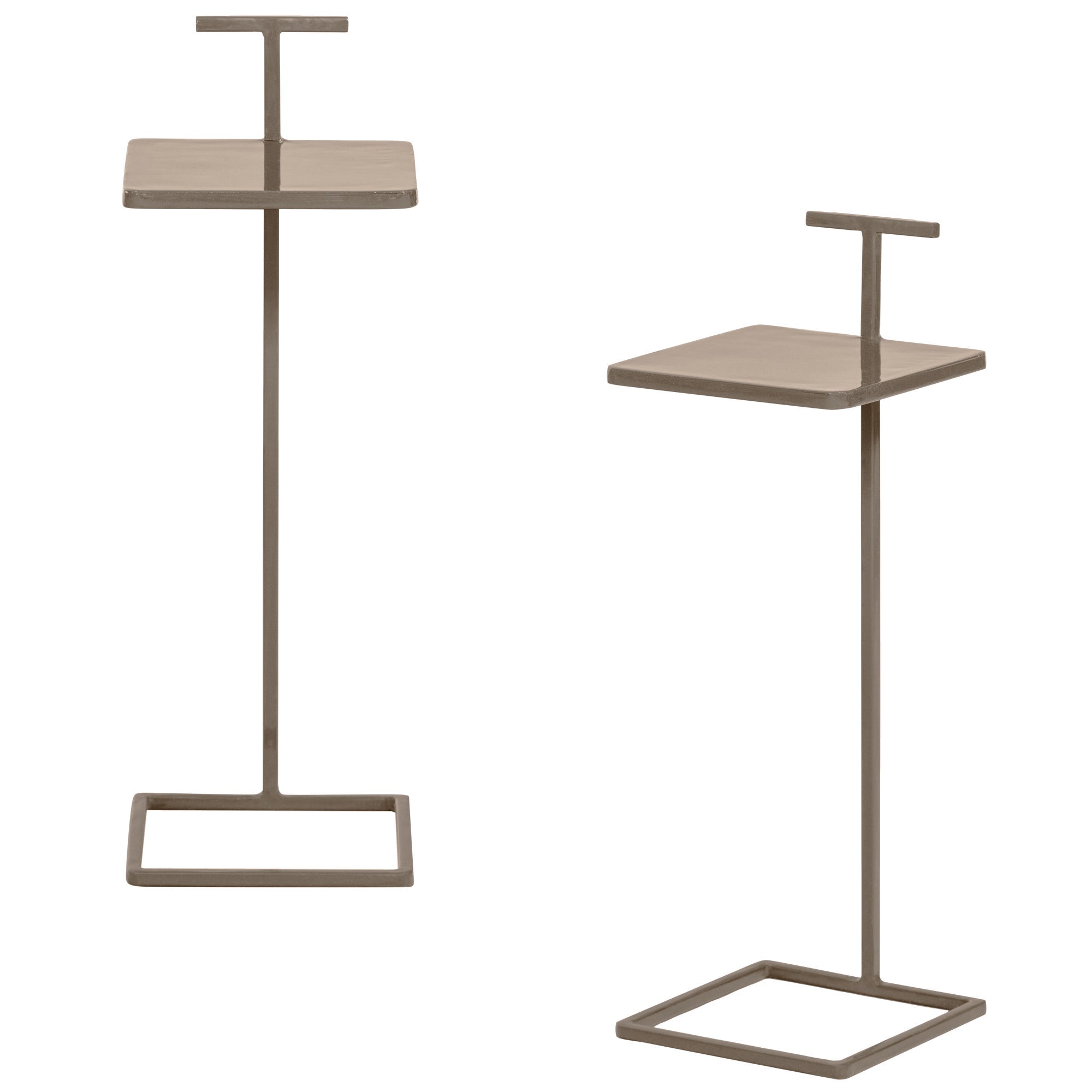 WOOOD bijzettafel Toste - Metaal - Donker Zand - Set van 2