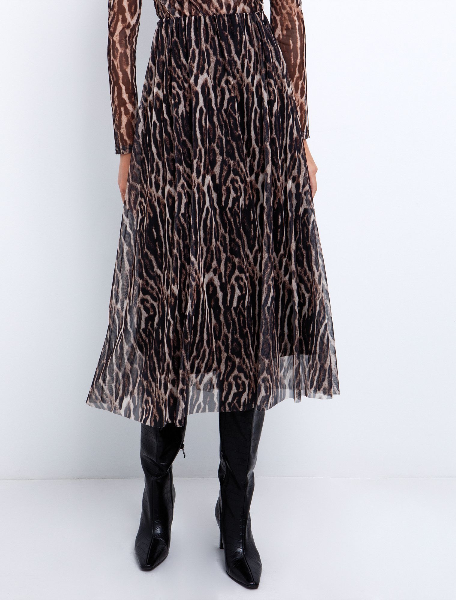 Tulle φούστα λεοπάρ