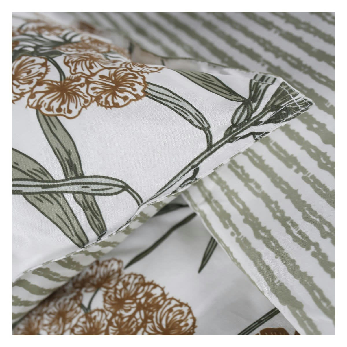 SUNSHINE ISMA - Parure de lit 2 personnes imprimé en Coton Blanc 220x240 cm