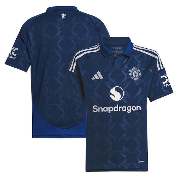 Manchester United adidas Youth 2024/25 Away Replica Jersey - Navy