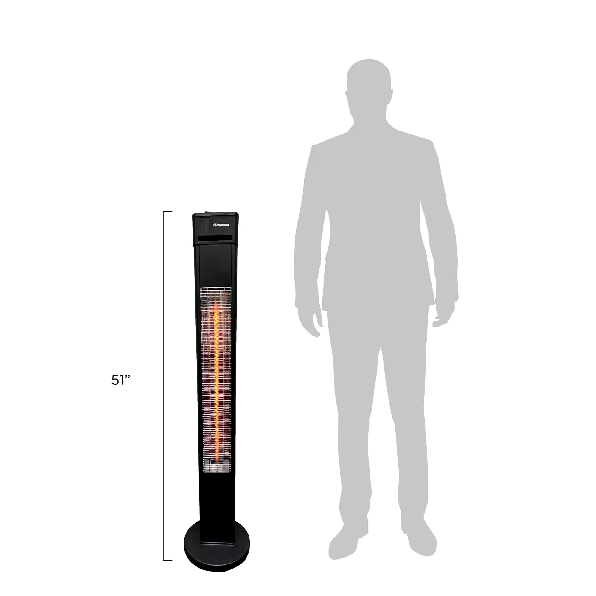 Westinghouse Vertical Freestand Outdoor Infrared Electric Patio Heater, 1500W