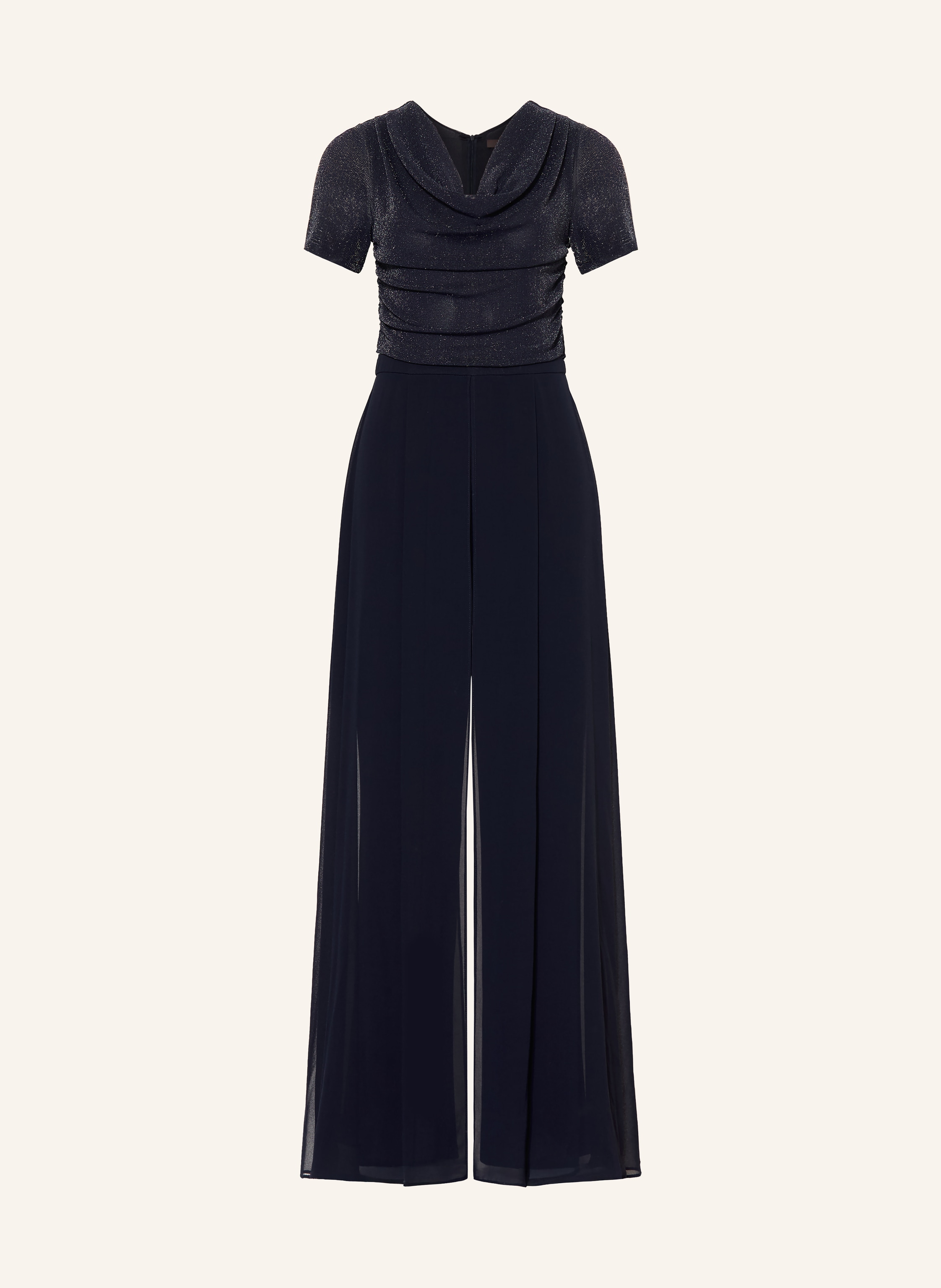 Vera Mont Jumpsuit im Materialmix mit Glitzegarn