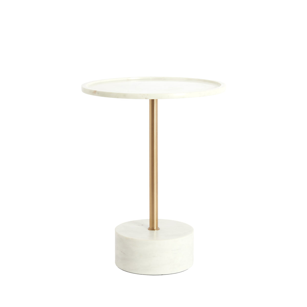 Light & Living bijzettafel Civita - wit - Ø41cm
