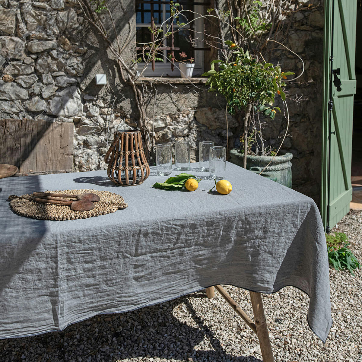 OSLO - Nappe ou rideau en lin lavé