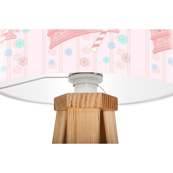 Lampe de chevet kids foto-322 30 x 30 x 45 cm Bois clair, blanc