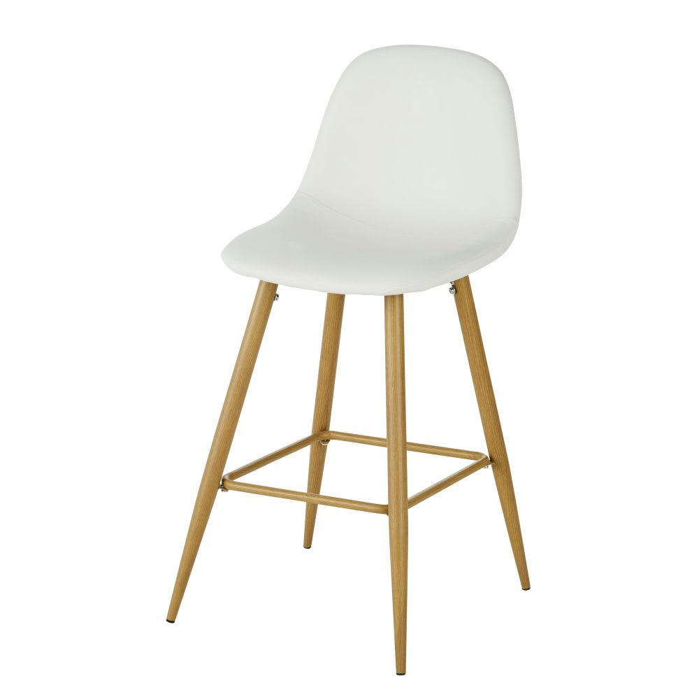 Clyde - Chaise pour îlot central style scandinave blanche