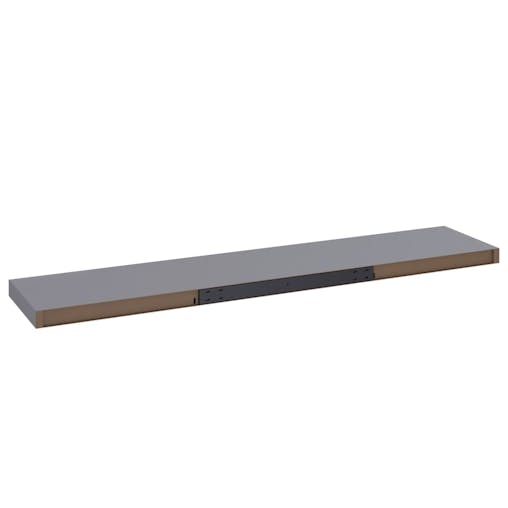 NNEVL Floating Wall Shelves 2 pcs Grey 120x23.5x3.8 cm MDF