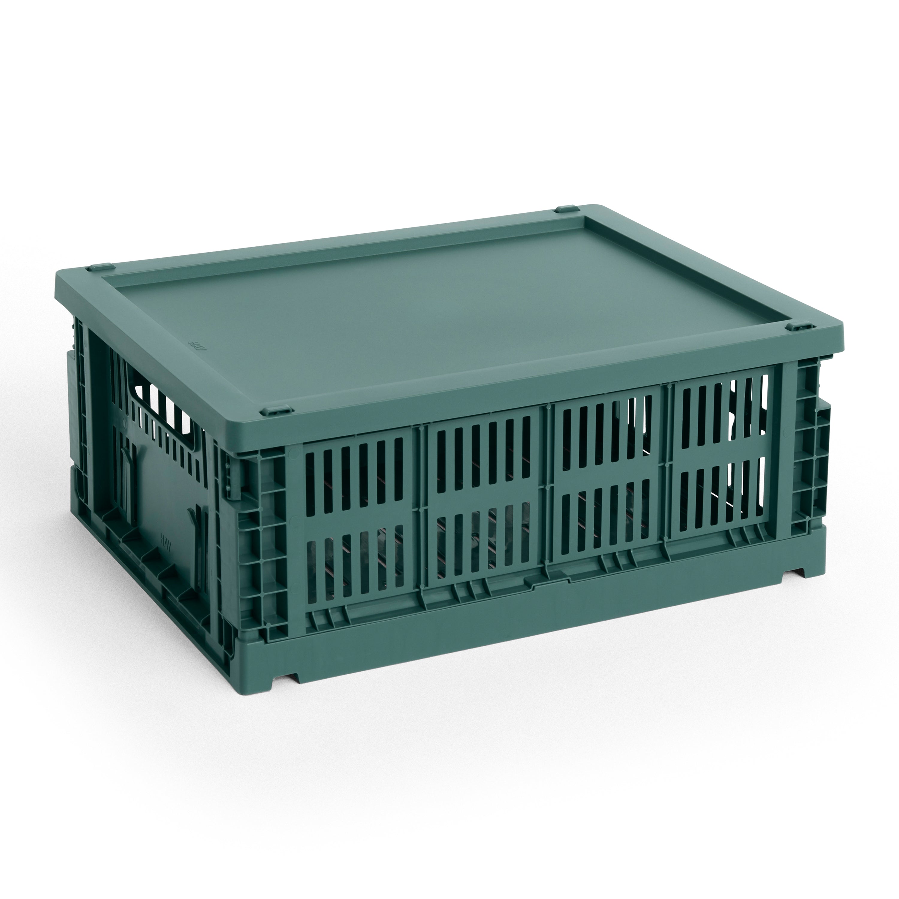 HAY Colour Crates Krat Deksel M - Rechthoekig - Donkergroen