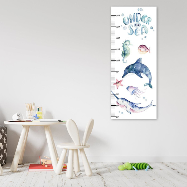 Feeby Obraz na płótnie, Miarka wzrostu, Pod wodą 40x100