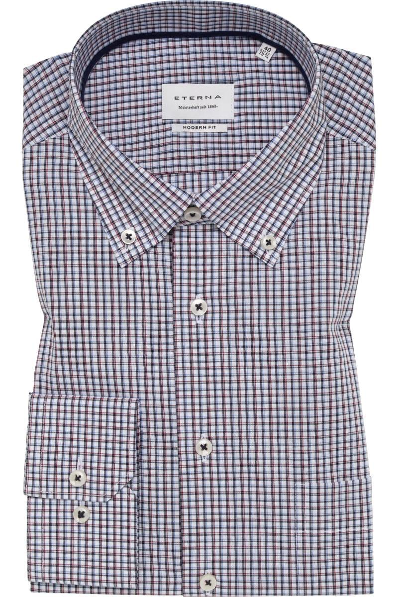 ETERNA Modern Fit Hemd rot, Kariert