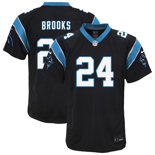 Jonathon Brooks Carolina Panthers Nike Youth Team Game Jersey - Black/Blue