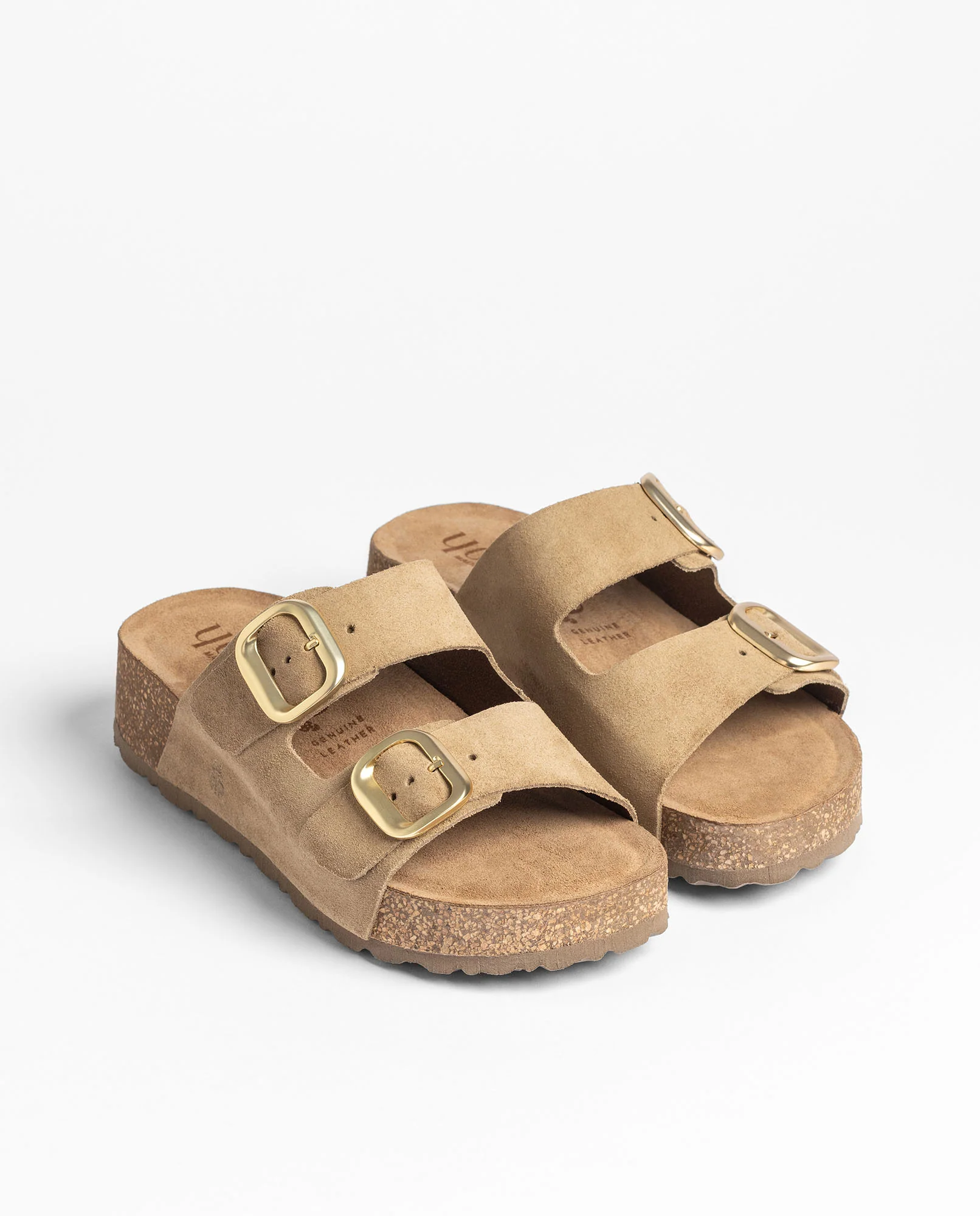 Sandalia plataforma WIWI-003 marrón claro