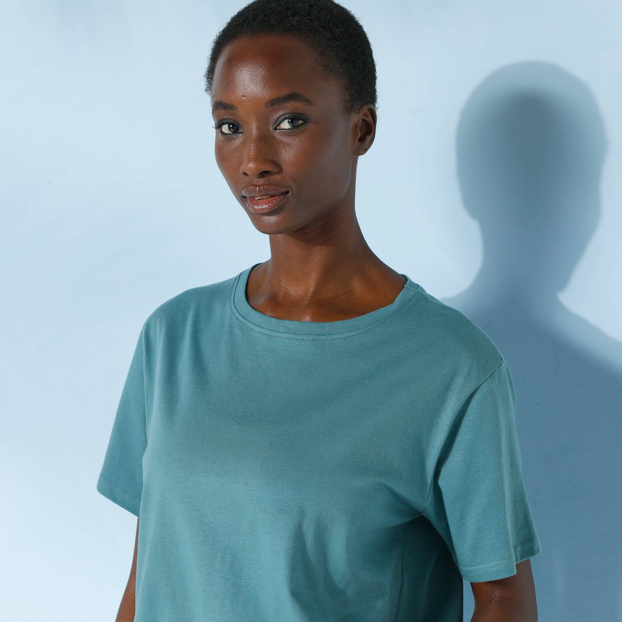 T-shirt "loose" en coton, uni