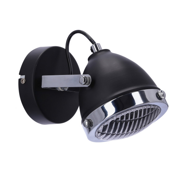 Lampa kinkiet CRAZY czarny 1x15w gu10 klosz bezbarwny