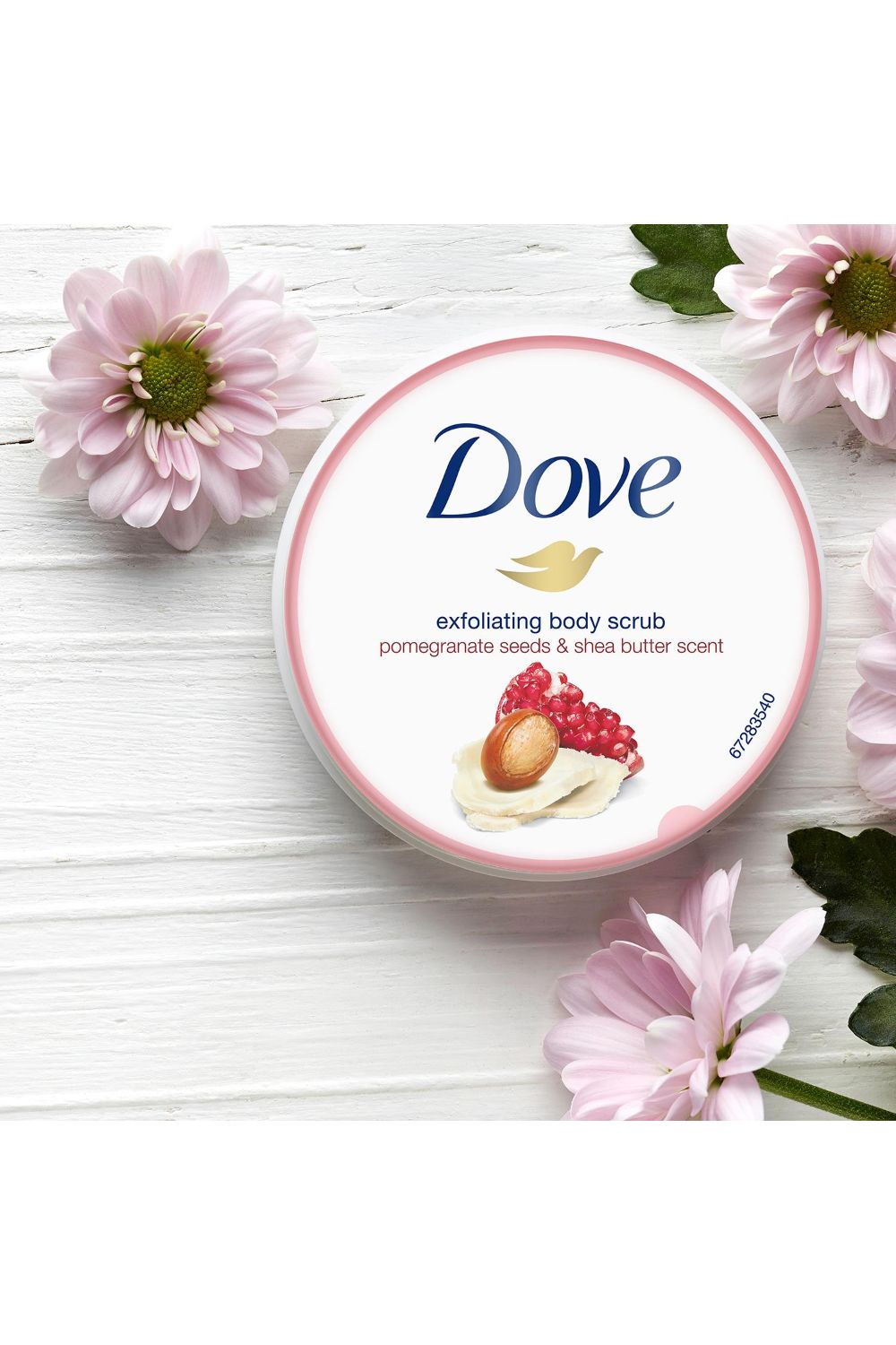 Dove Exfoliating 'Body Scrub' with Pomegranate Seeds 225ml 6pk
