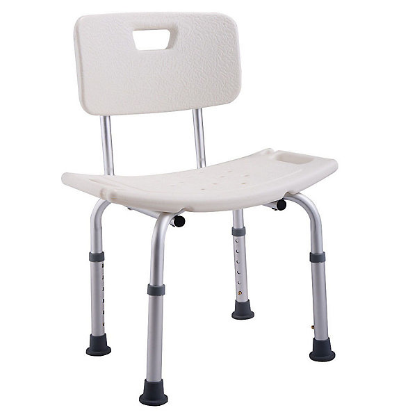 Kibath Pack chaise de douche et poignée de sécurité, finition chrome brillant, ABS