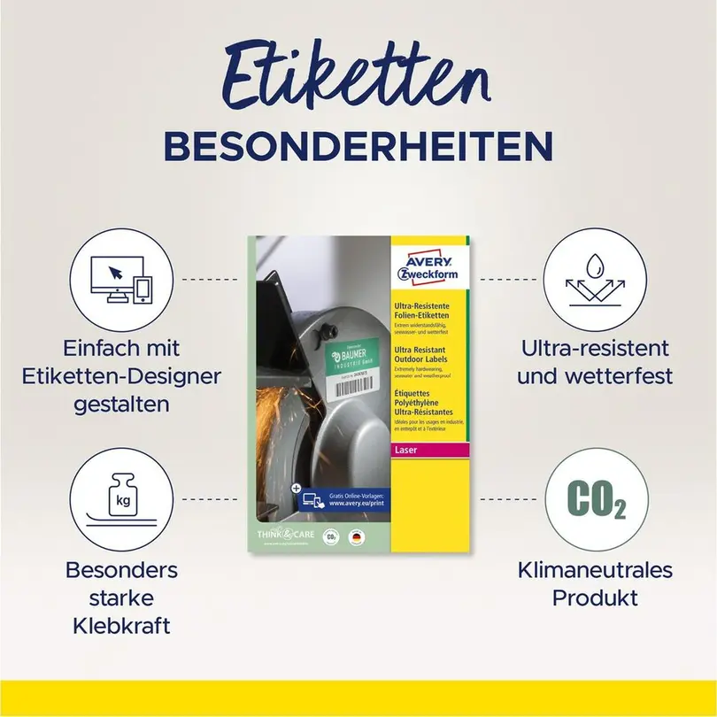 Etiketten 120er-Set Ultra-resistent