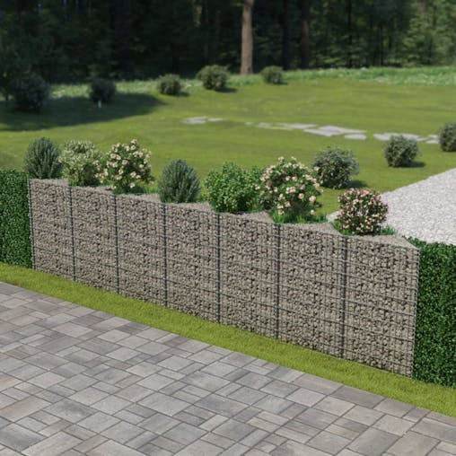 NNEVL Gabion Wall Galvanised Steel 450x30x100 cm