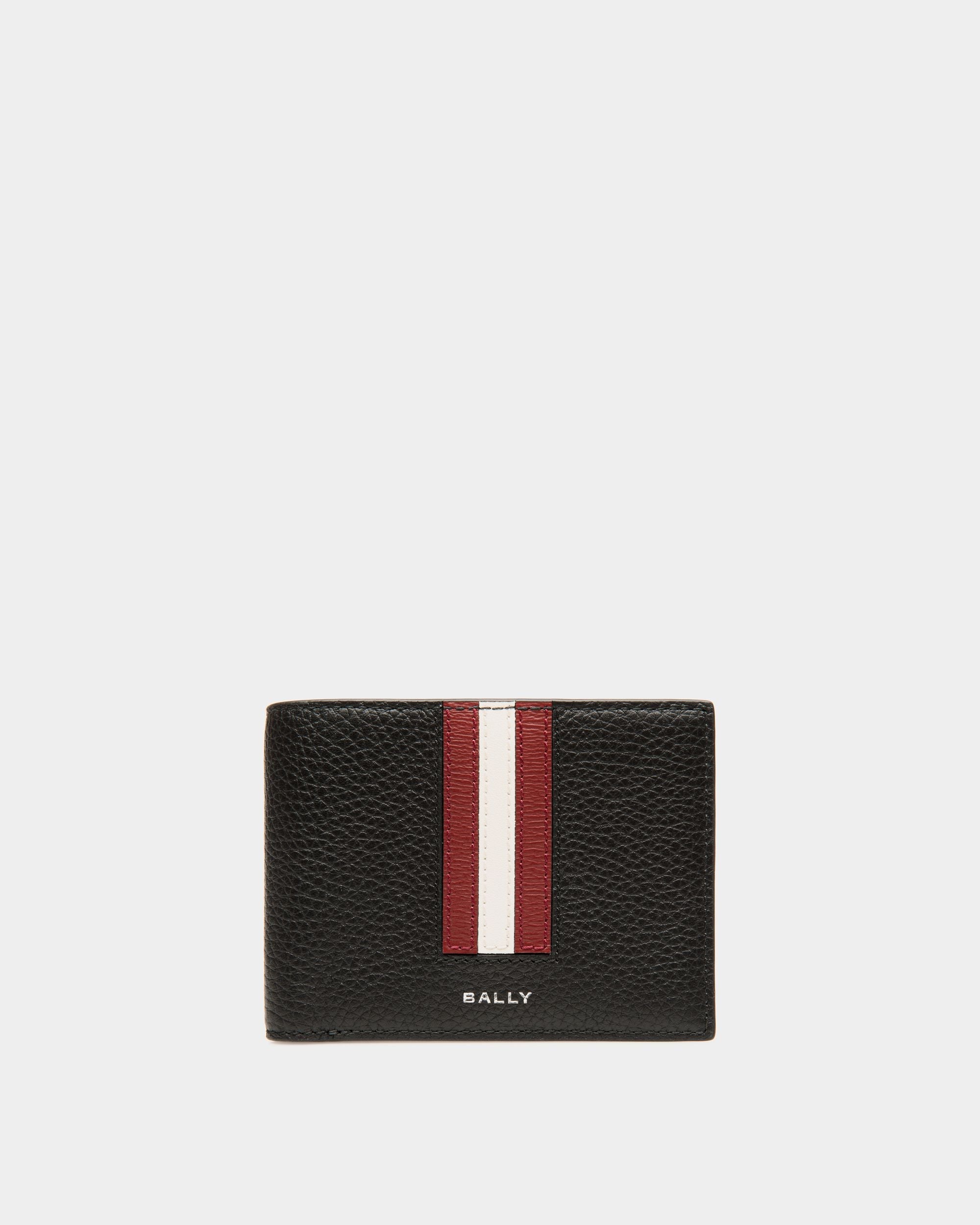 Ribbon zweiteilige Brieftasche aus Leder in Schwarz