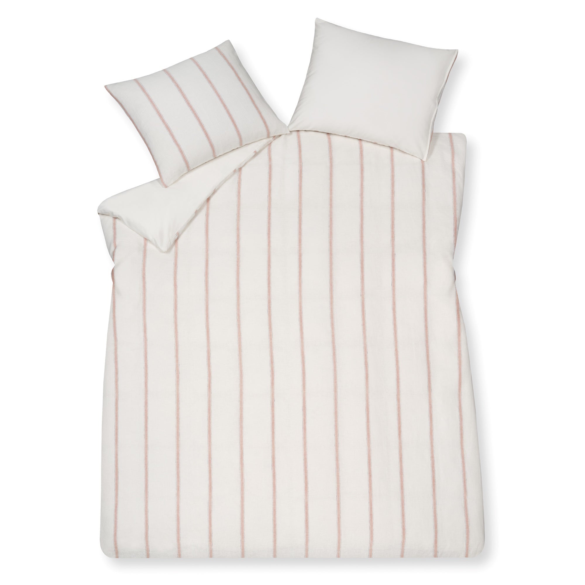 Dekbedovertrek Pure 77 Off   240 x 200 220 cm   Wit   Ivoor   Roze