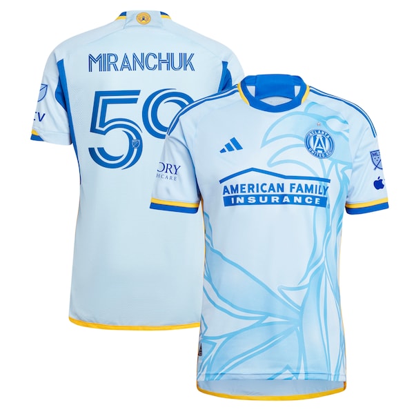 Aleksei Miranchuk Atlanta United FC adidas 2024 The Resurgens Kit Authentic Player Jersey - Light Blue