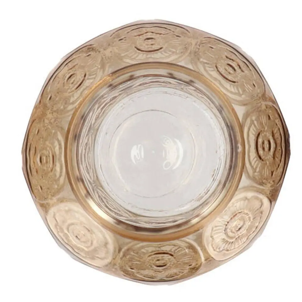 DK Design boeket vaas Circle - glas - amber - 15 x 25 cm