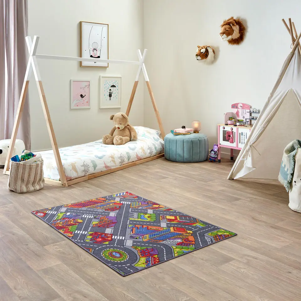 Carpet Studio Big City Speelkleed - Meerkleurig - 95x133cm