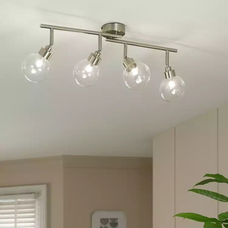 Habitat Tay 4 Lights Stainless Steel Spotlight - Chrome