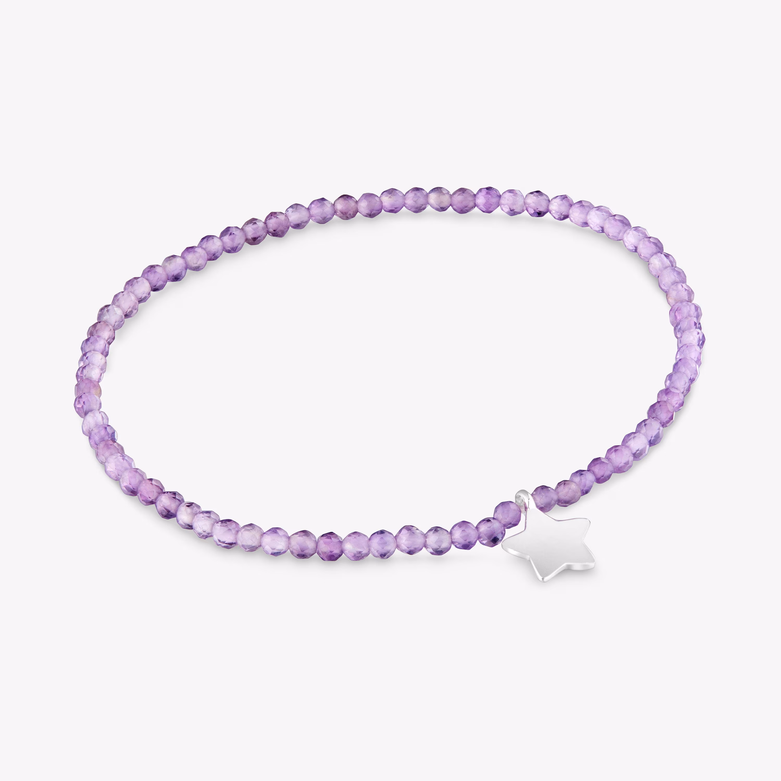 Pulsera elástica con amatistas y estrella de plata TOUS Motivos