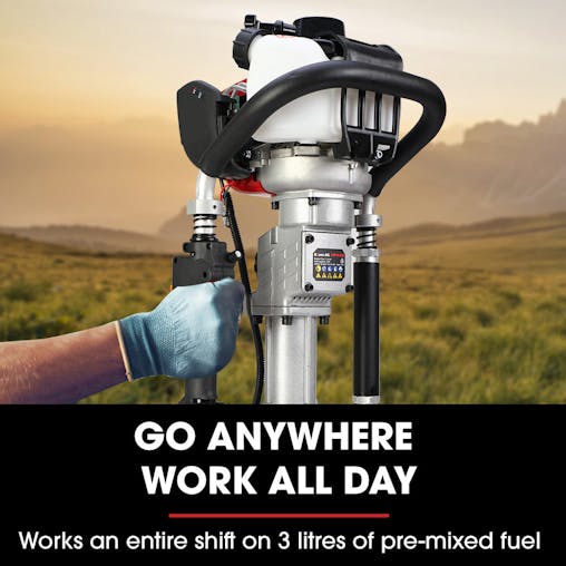 NNEMB 38cc 4-Stroke 40cc Petrol Post Driver-with Carry Case & 3 Piling Sleeves