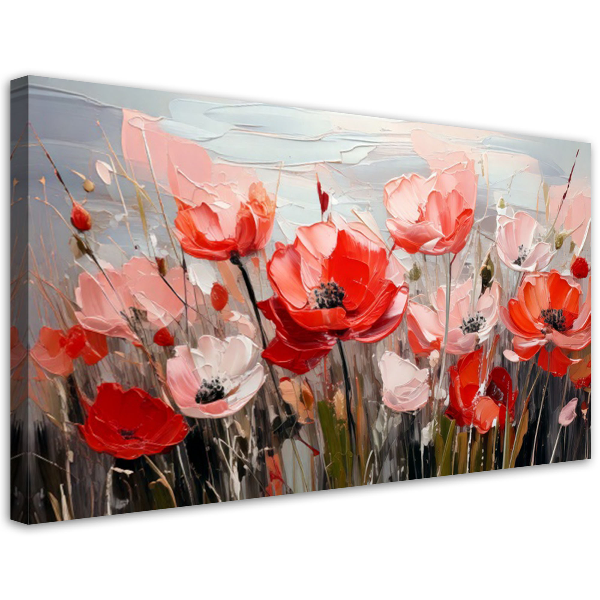Feeby Obraz, Makowe pole Kwiaty 80x40