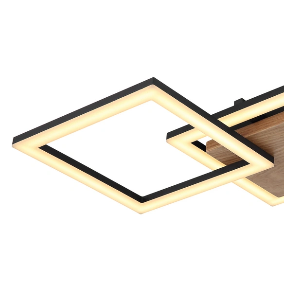 Deckenleuchte »KERRY«, 66 x 31 x 7,5 cm, schwarz matt, 30W, 2200lm, inkl. Leuchtmittel