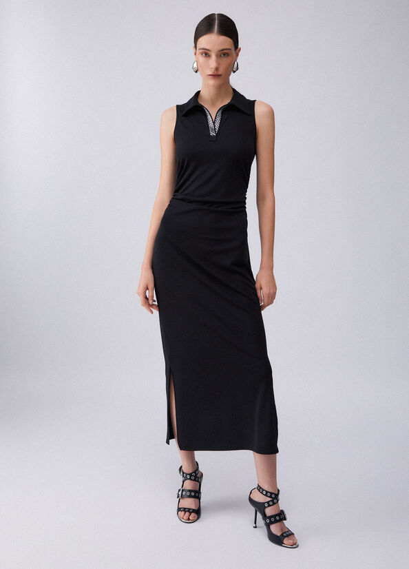 Abito midi con strass