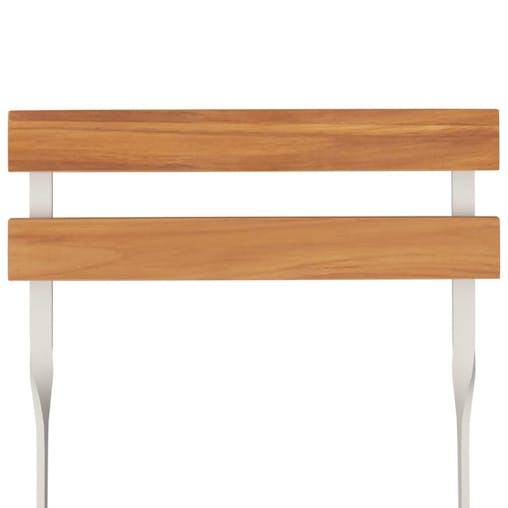 NNEVL Folding Bistro Chairs 4 pcs Solid Wood Acacia and Steel