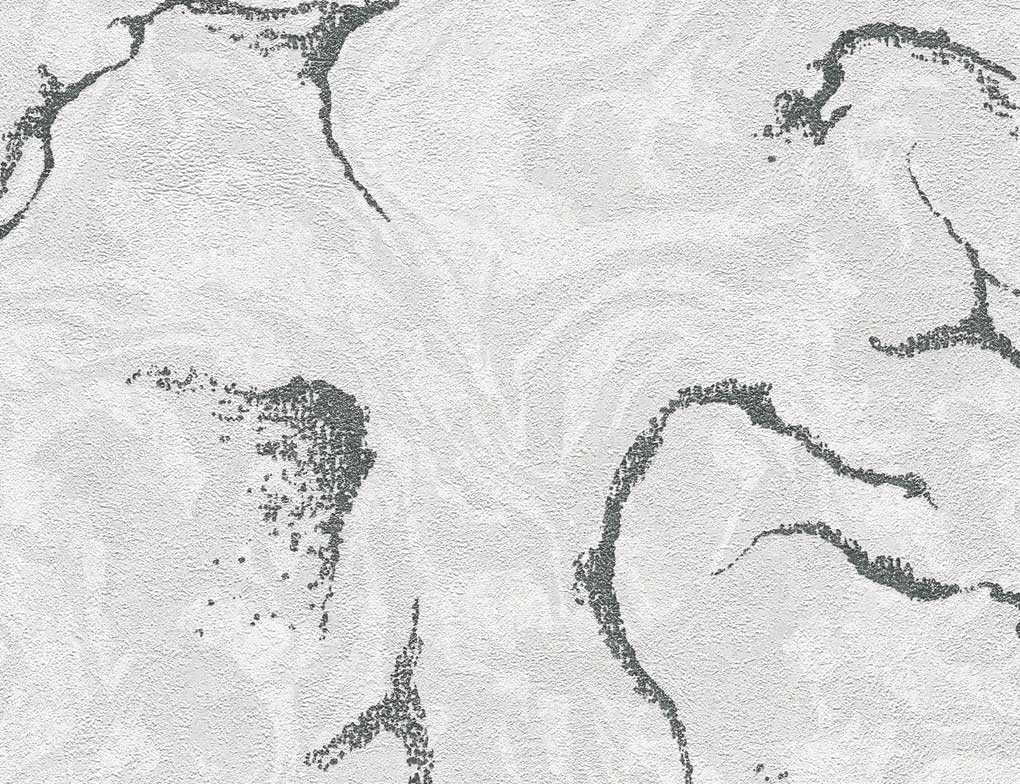 Vliestapete Marmor Silber