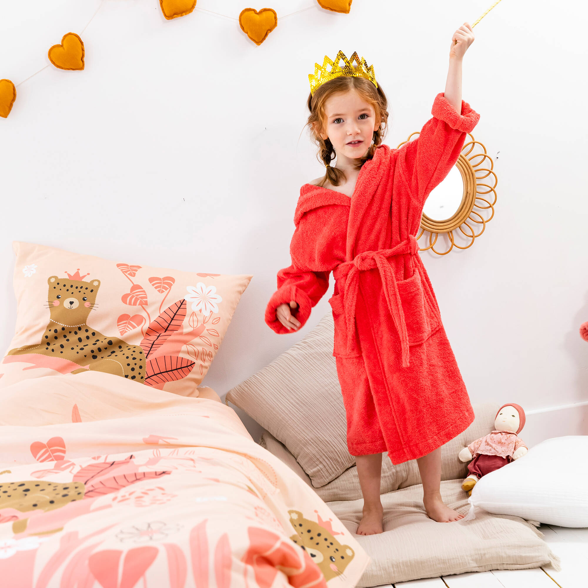 Linge de lit enfant Reina imprimé 1 personne - coton
