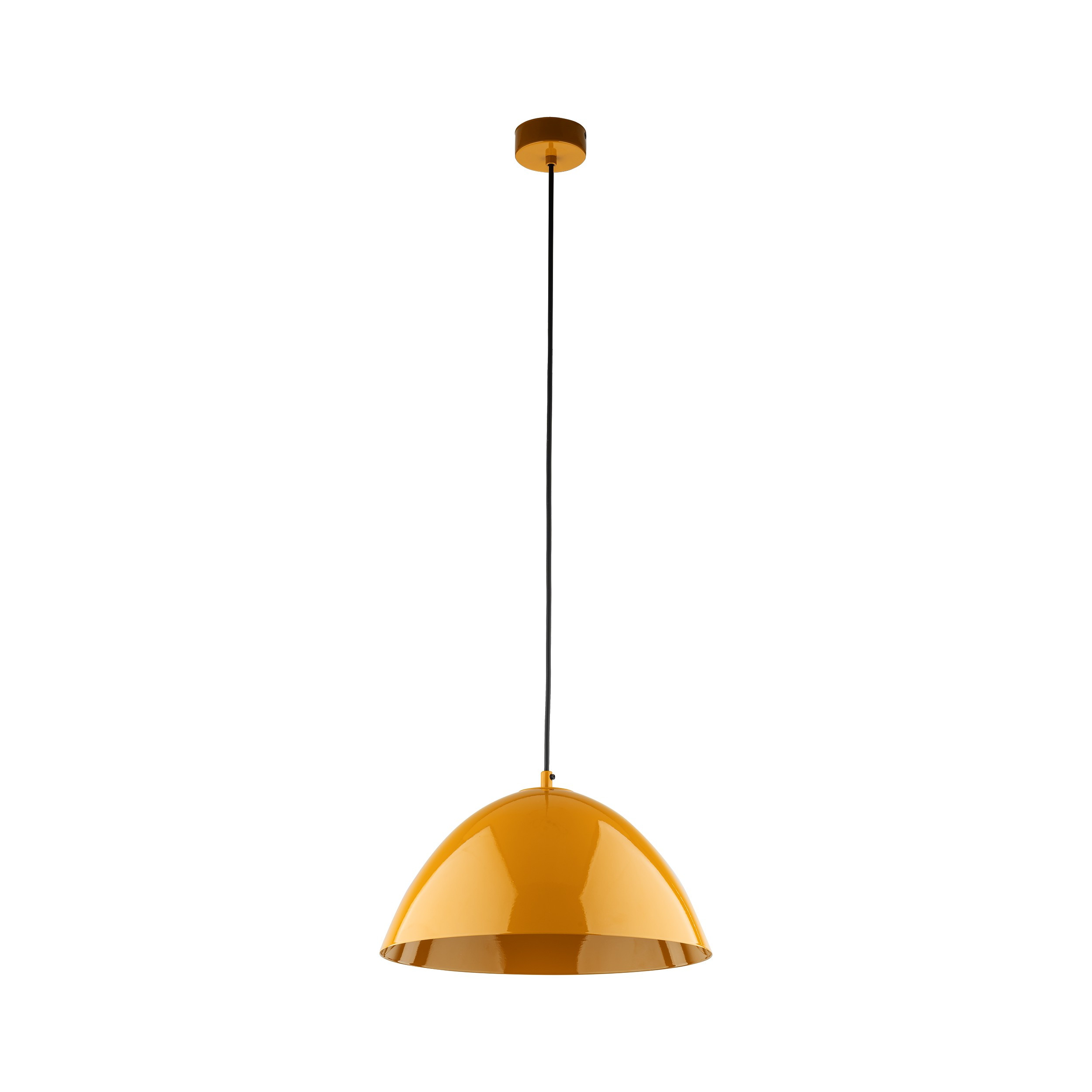 Żółta Lampa Wisząca Tk Lighting Faro Ochra 34Cm Metalowy Klosz