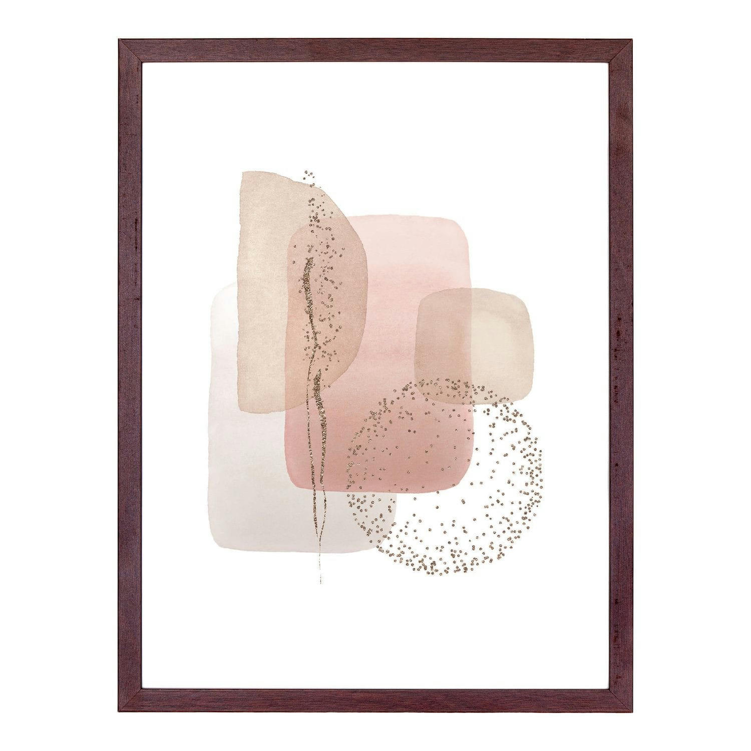 ASPEN - Lot de 3 cadres en bois foncé