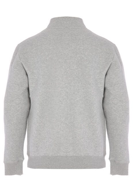Mens Grey Quarter Zip Sweatshirt