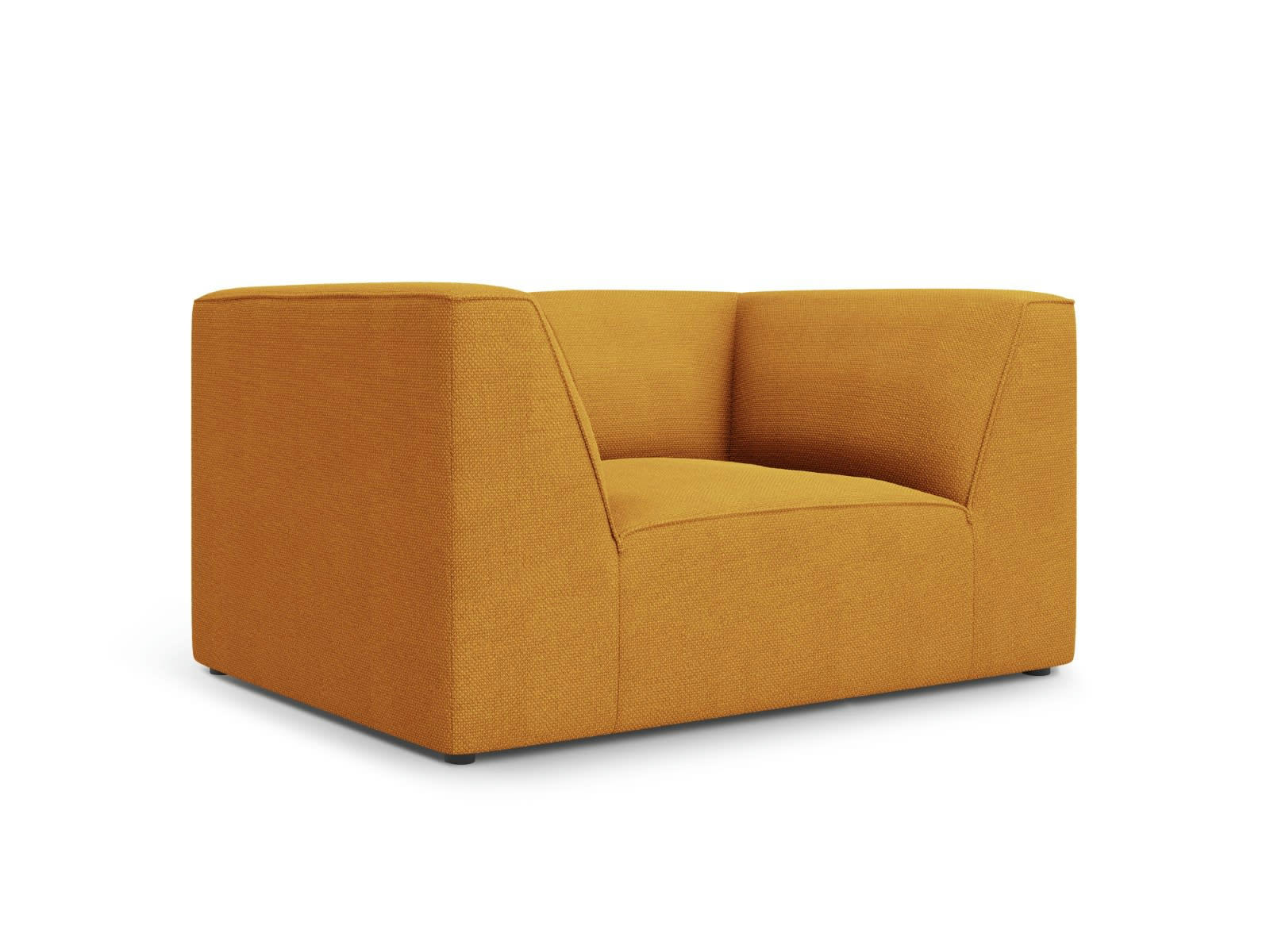RUBY - Fauteuil en tissu structurel jaune