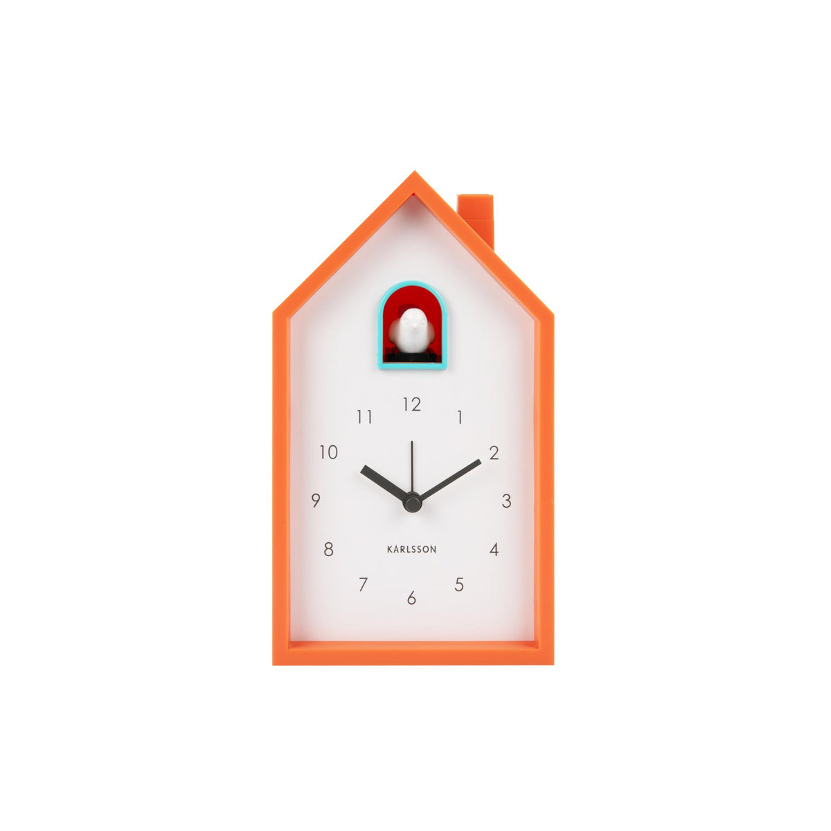 Karlsson wekker Modern Cuckoo - oranje - 6x12x20cm