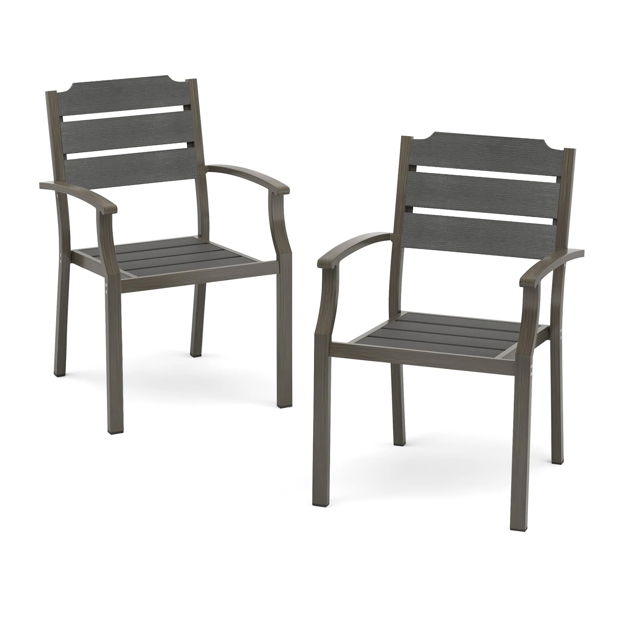 Bluestone Grey Dark Grey Fine Straight Grain - Outdoor Chair - 23.8 W x 22.6 L x 35 H