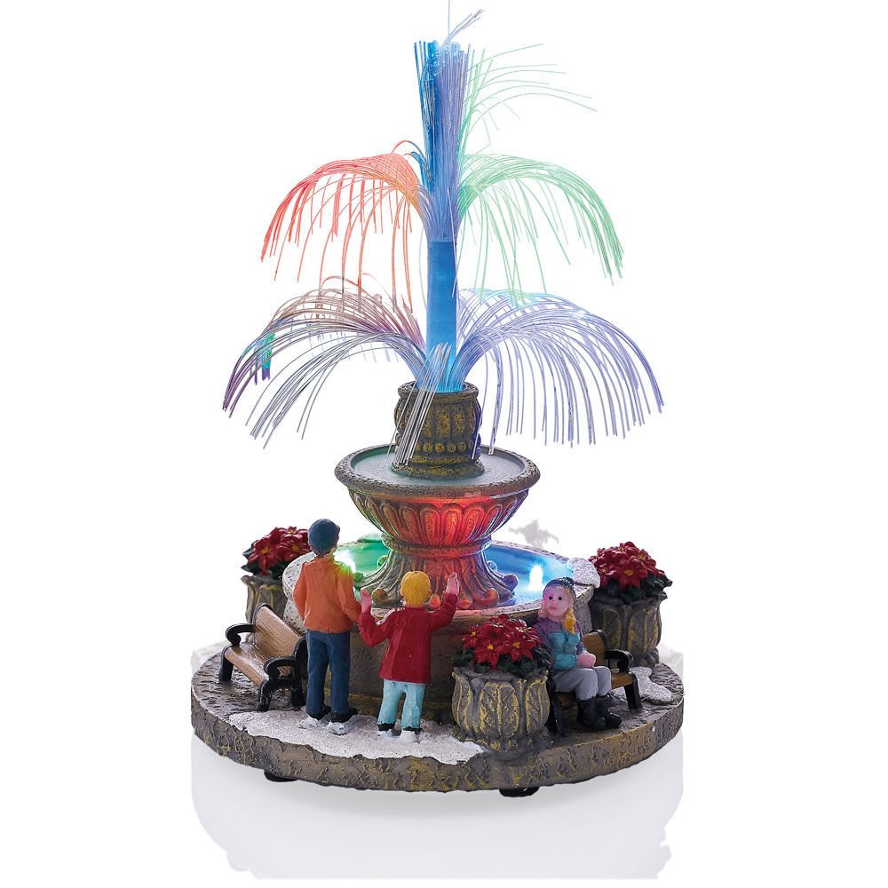 Déco de No&euml;l fontaine lumineuse intérieur 4 LED