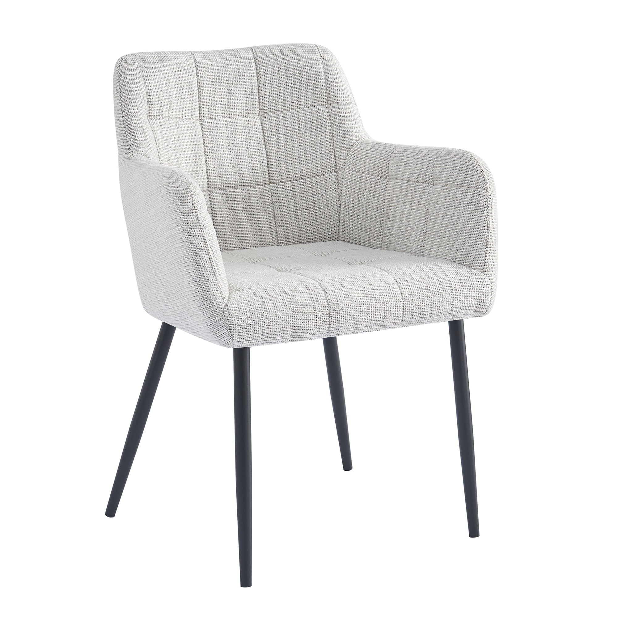 Livingfurn eetkamerstoel Bronco - greige - stof - set van 2