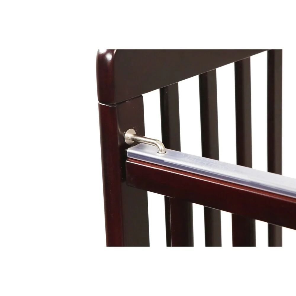 LA Baby Full Size Folding Pocket Crib-Cherry