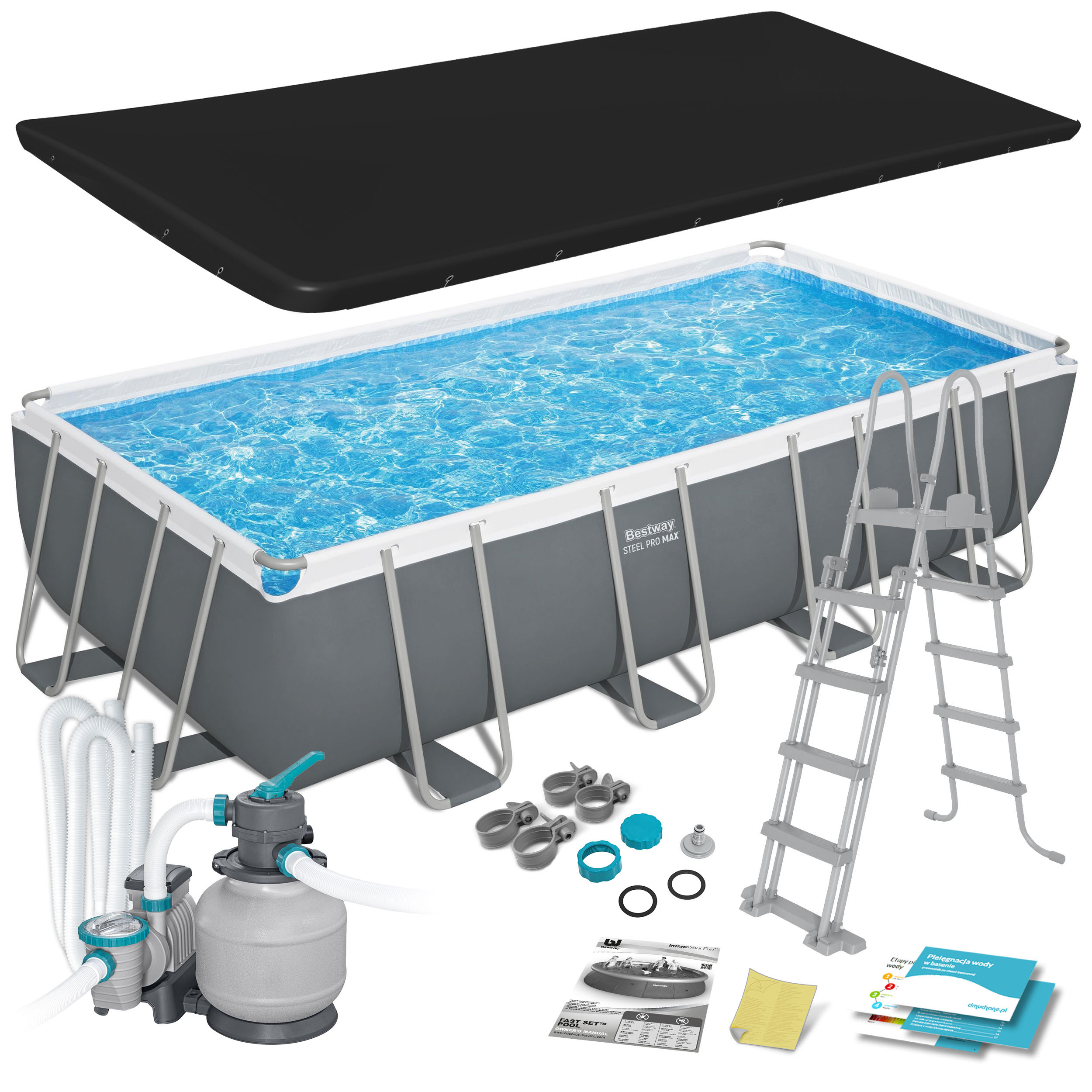Basen ogrodowy stelażowy 549x274x122 Bestway 11w1