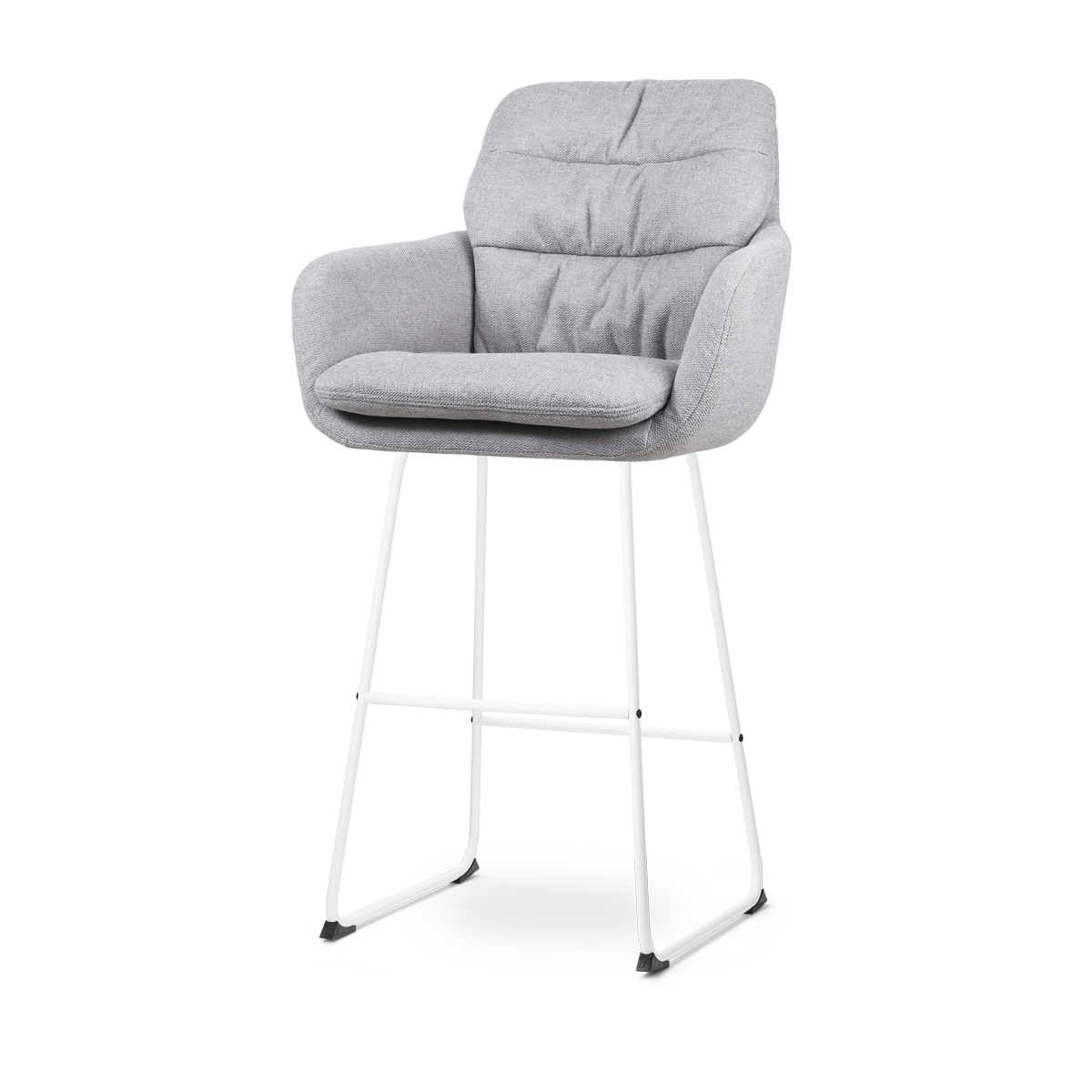 Nolon Nino-Mia Barkruk Grijs - met Armleuning - Wit - 75 cm