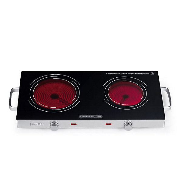 Kitchen Chef Réchaud vitroceramique 2 feux 2800w - kcppv2800