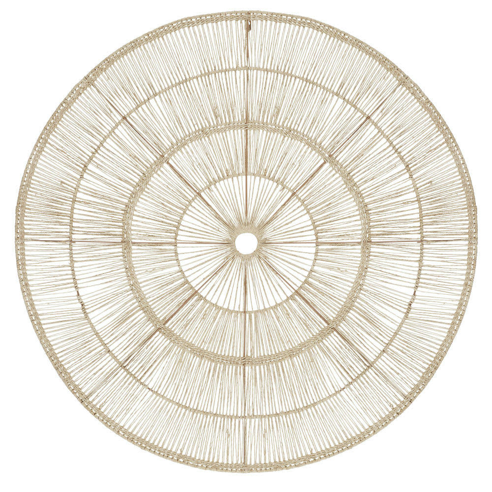 ANAGA - Déco murale ronde en jute beige D130
